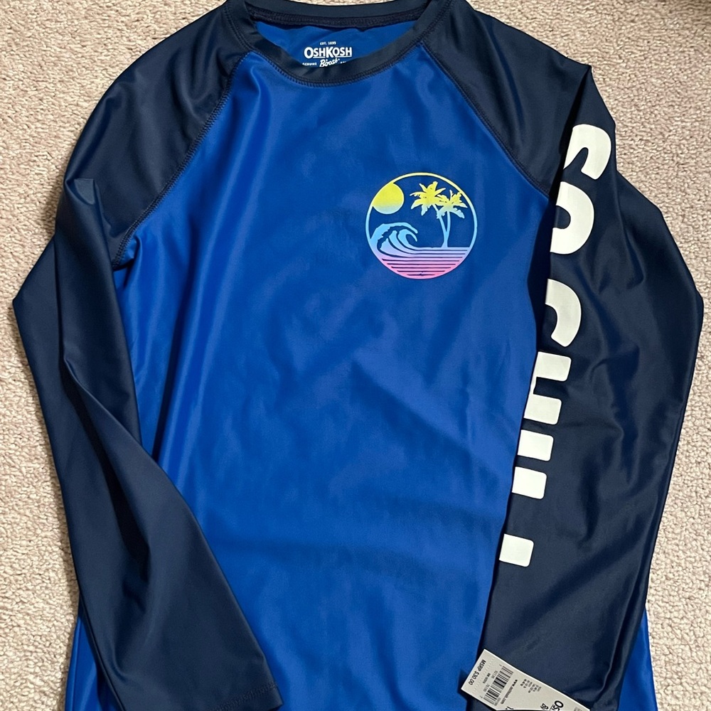 NWT Long Sleeve Oshkosh Swim Shirt Size 12